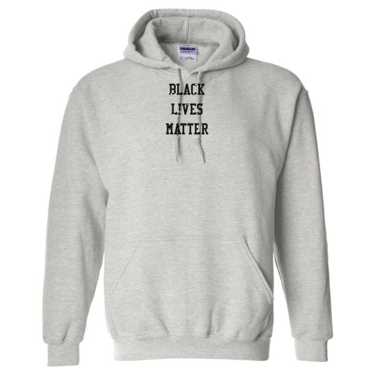 Black Lives Matter Fist Unisex Hoodie Front and Back