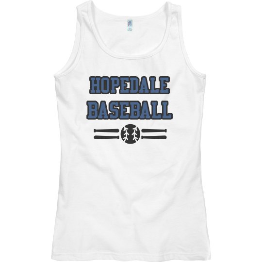 Bleed Blue woman's white tank 