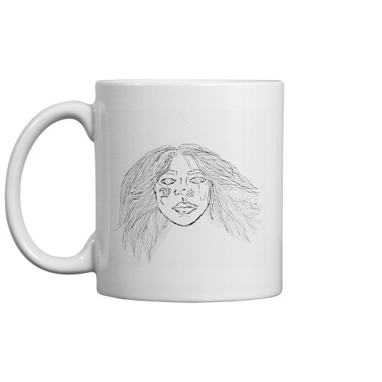 BLK FACE OUTLINE MUG