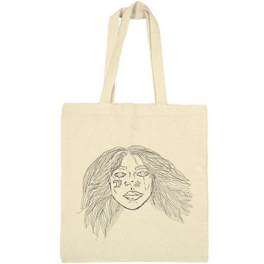 BLK FACE OUTLINE TOTE