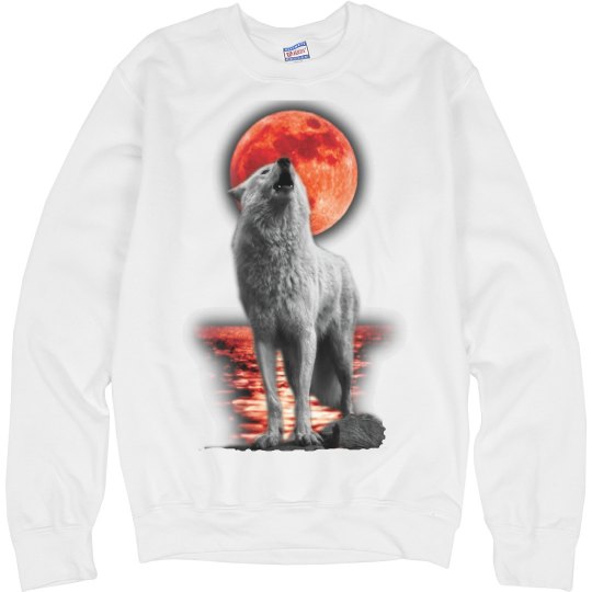 BLOOD MOON WOLF HANES SWEATSHIRT