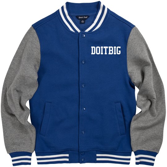 Blue and grey customized jacket 