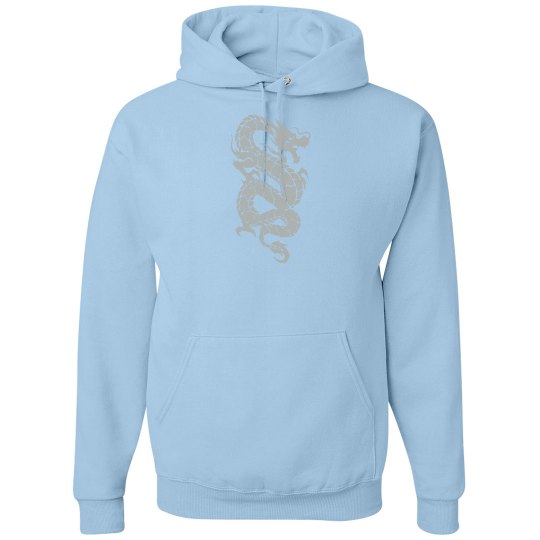 Blue and silver dragon hoodie