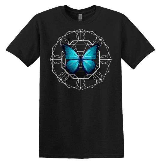 Blue Butterflyblue butterfly over sacred geometry Blue Butterflyblue butterfly over sacred geometry
