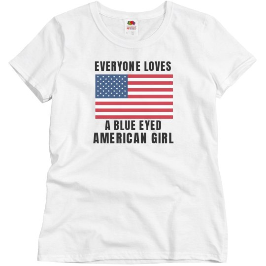 Blue eyed american girl Blue eyed american girl