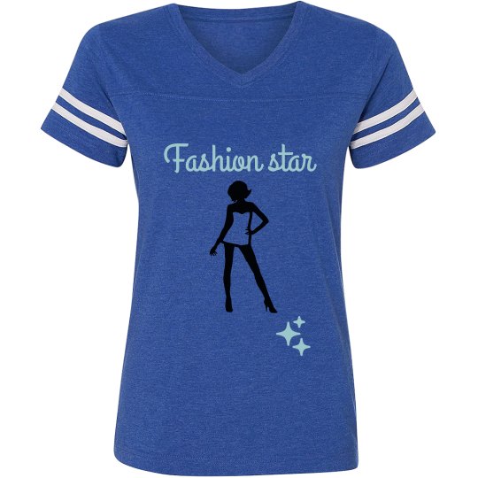 Blue fashion star tshirt