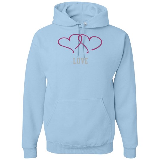 blue love hoodie
