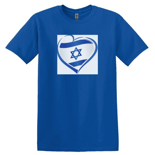 Blue tee w/Israel graphic Blue tee w/Israel graphic