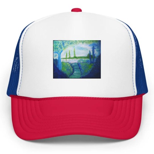 Bob Ross Inspired-Jazzy Art Hat Bob Ross Inspired-Jazzy Art Hat