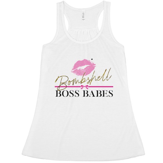 Bombshell Boss Babe White Tee
