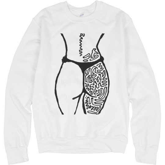 Booty in Black Caulk on Sweatshirt (NOT NEON)