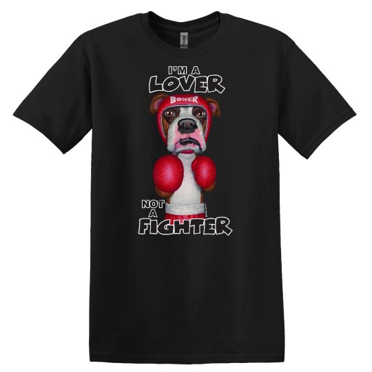 Boxer Dog Boxer with Gloves and Headgear