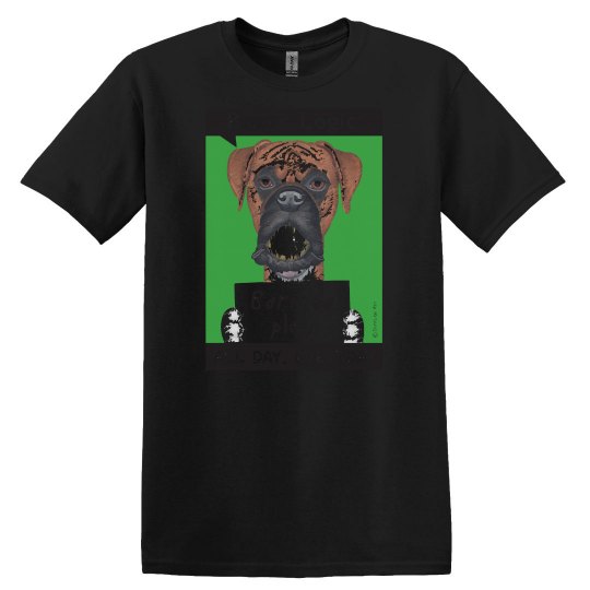 Boxer Dog Funny Boxer dog with ball in mouth