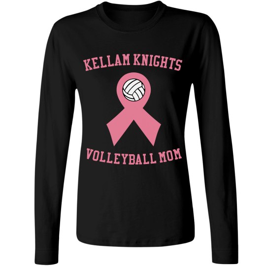 Breast cancer awareness volleyball mom t