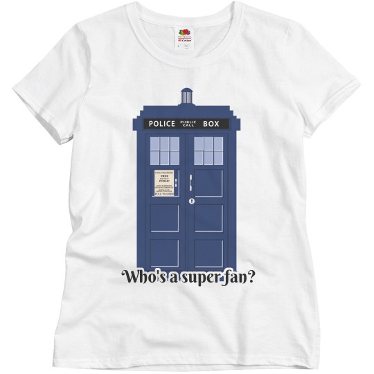 British Tardis Super Fan Tee British Tardis Super Fan Tee