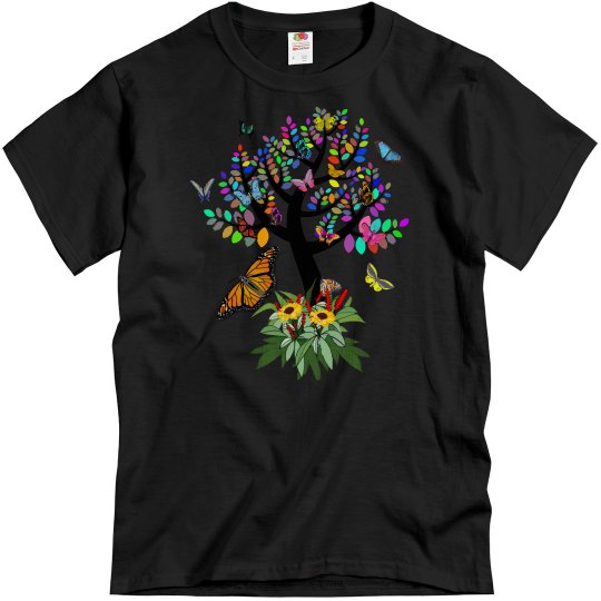 Butterflies Colorful Tree with Butterflies Butterflies Colorful Tree with Butterflies