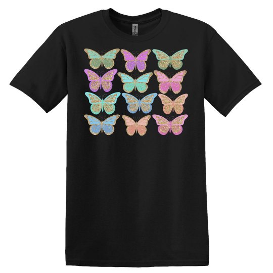 Butterflies Golden Glittering Butterflies