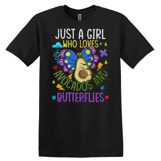 Butterfly Animal Girls Avocado Women Cute Insect Butter Butterfly Animal Girls Avocado Women Cute Insect Butter