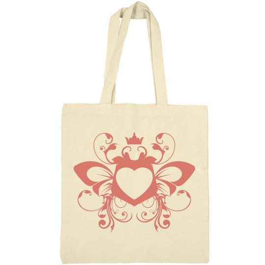 Butterfly heart tote