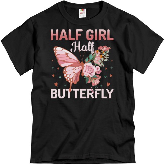 Butterfly Lover Girls Gifts Half Girl Half Butterfly Fu