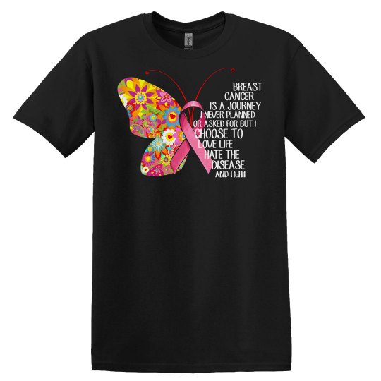 Butterfly Ribbon Breast Cancer Warrior Butterfly Ribbon