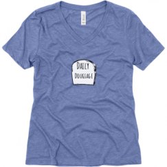 Ladies Relaxed Fit Super Soft Triblend V-Neck Tee