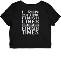 Ladies Slim Fit Crop Top Tee