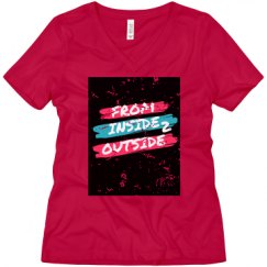 Ladies Relaxed Fit V-Neck Tee