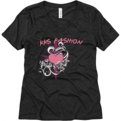 Ladies Relaxed Fit Super Soft Triblend V-Neck Tee