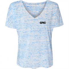 Ladies Flowy Slouchy V-Neck Tee