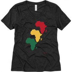 Ladies Relaxed Fit Super Soft Triblend V-Neck Tee