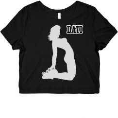 Ladies Slim Fit Crop Top Tee