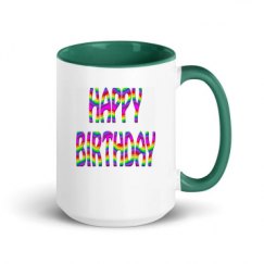15oz Ceramic Mug with Color Inside