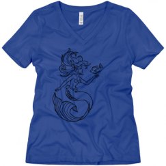Ladies Relaxed Fit V-Neck Tee