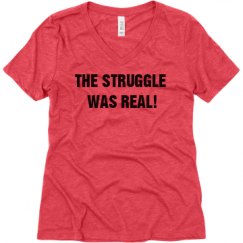 Ladies Relaxed Fit Super Soft Triblend V-Neck Tee