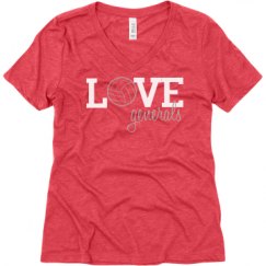 Ladies Relaxed Fit Super Soft Triblend V-Neck Tee