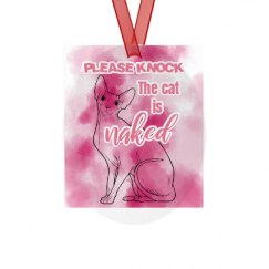 Metal Oval Christmas Ornament