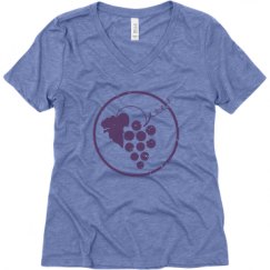 Ladies Relaxed Fit Super Soft Triblend V-Neck Tee