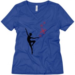 Ladies Relaxed Fit V-Neck Tee