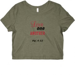 Ladies Slim Fit Crop Top Tee