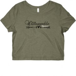 Ladies Slim Fit Crop Top Tee