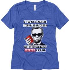 Ladies Relaxed Fit Super Soft Triblend V-Neck Tee