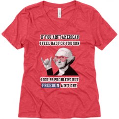 Ladies Relaxed Fit Super Soft Triblend V-Neck Tee