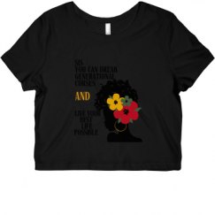 Ladies Slim Fit Crop Top Tee