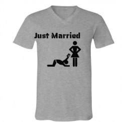 Unisex V-Neck Jersey Tee