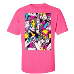 Unisex Ultra Cotton Safety Neon Crewneck Tee