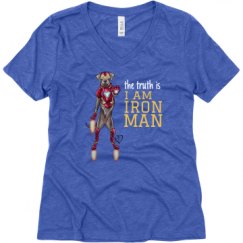 Ladies Relaxed Fit Super Soft Triblend V-Neck Tee