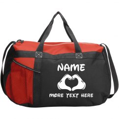 Custom Text Sport Girl Duffel