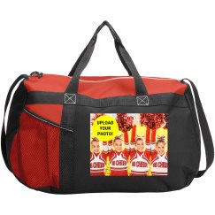 Upload Your Photo Custom Cheer Duffel Bag