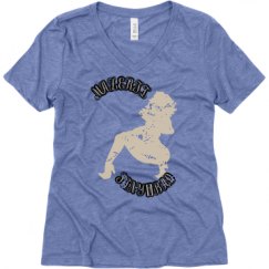 Ladies Relaxed Fit Super Soft Triblend V-Neck Tee